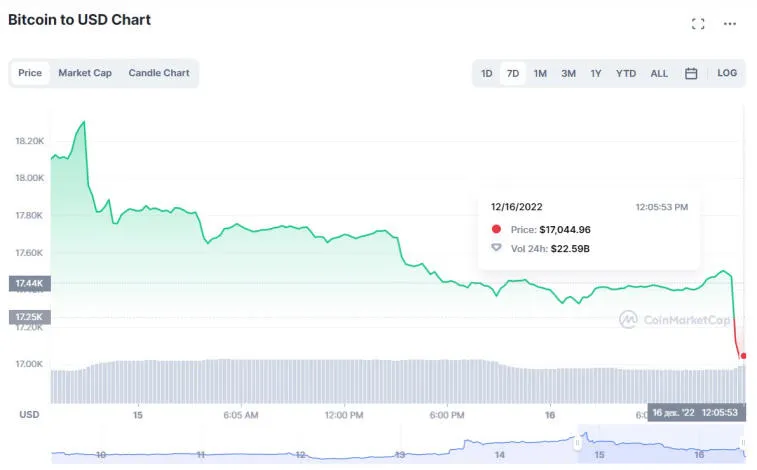 Bitcoin fällt auf 17.000 $. Photo 1